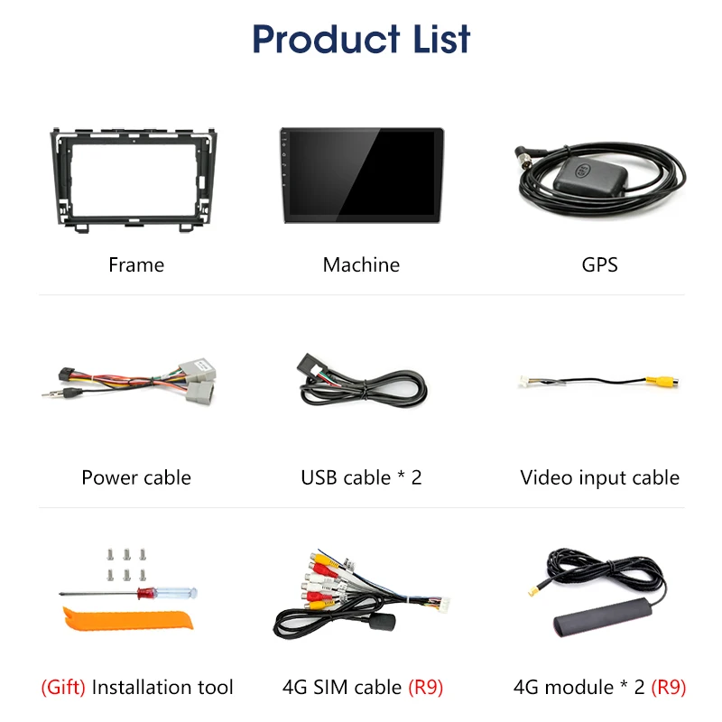 Для Honda CR V 2007 2011 RDS 9 &quotАвтомобильный Радио проигрыватель Android 4G wifi сенсорный экран