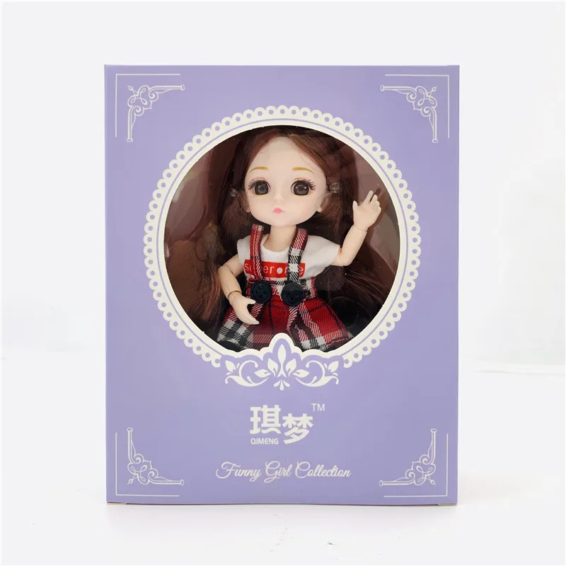 New 6Inch 13 Movable Joint BJD Doll 3D Big Eyes Dolls Baby Girl Dress Up Fashion Holiday Gift Toys for Girls |