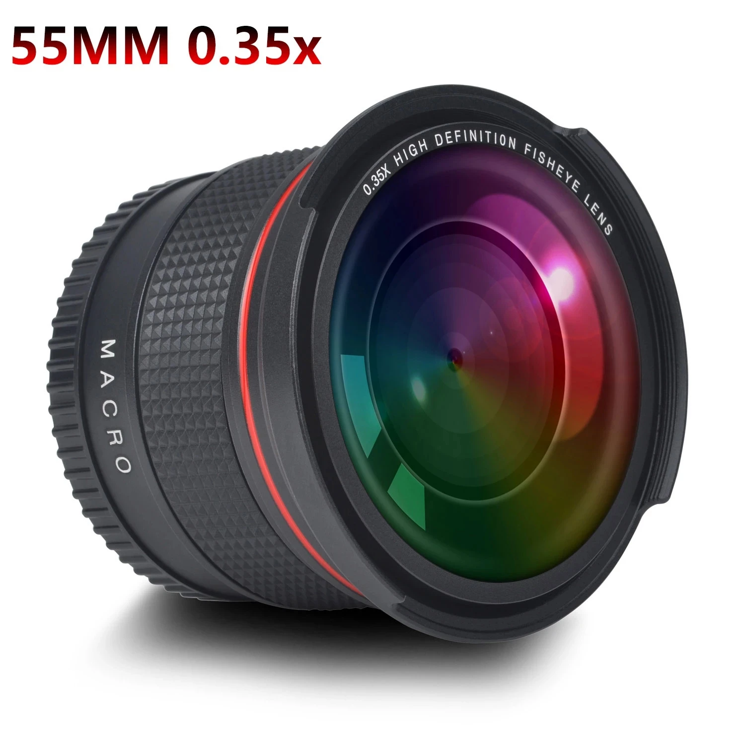 55MM 0.35x Fisheye Wide Angle Lens (W/ Macro Portion) for Nikon D5300 D5200 D5100 D3500 D3400 D3300 D3200 and Sony A99II A77II images - 6