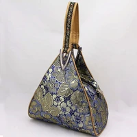 super vintage palace flowers triangle top fashion chic lady bag tote womens handbags purses zipper