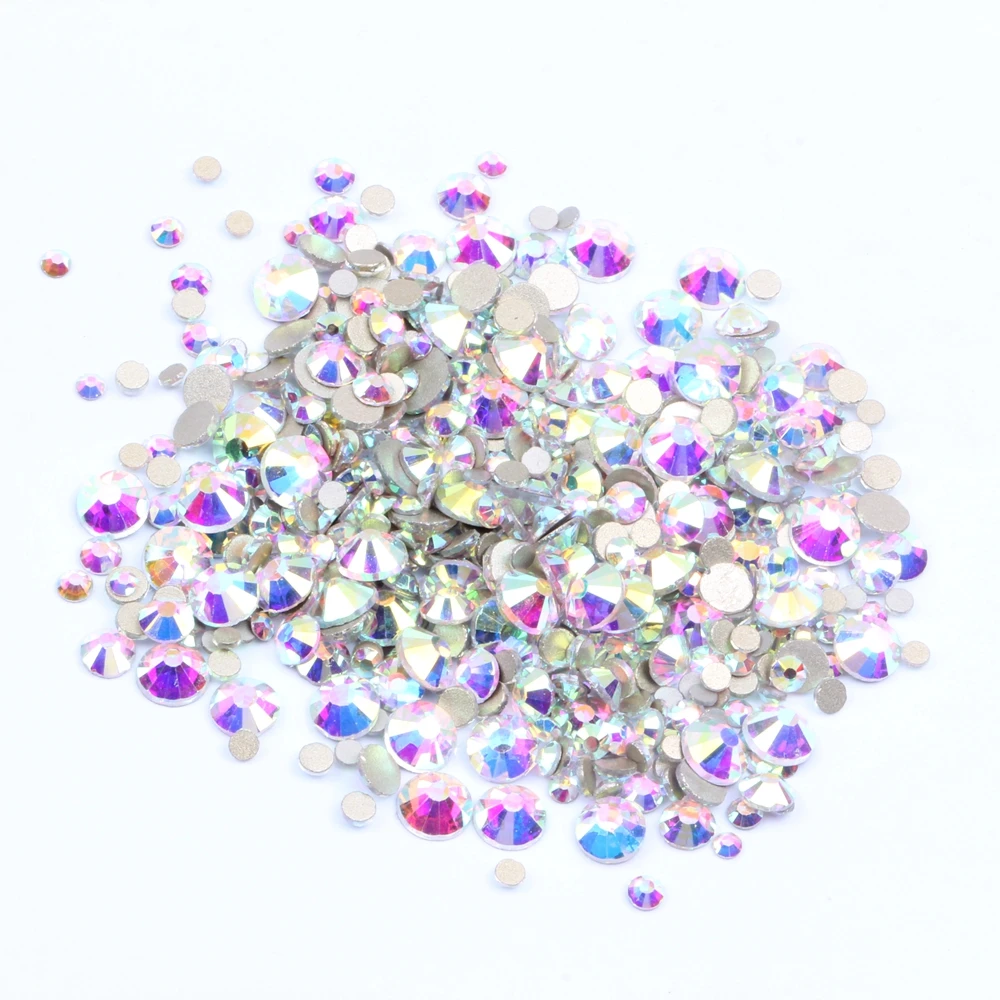 Стразы SS3 SS30 с плоской задней поверхностью стеклянные стразы для ногтей камни