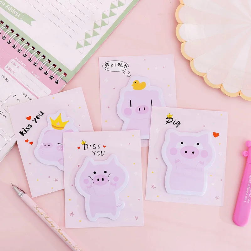 Милый блокнот для записей в виде розовой свиньи стикер на индекс наклейка