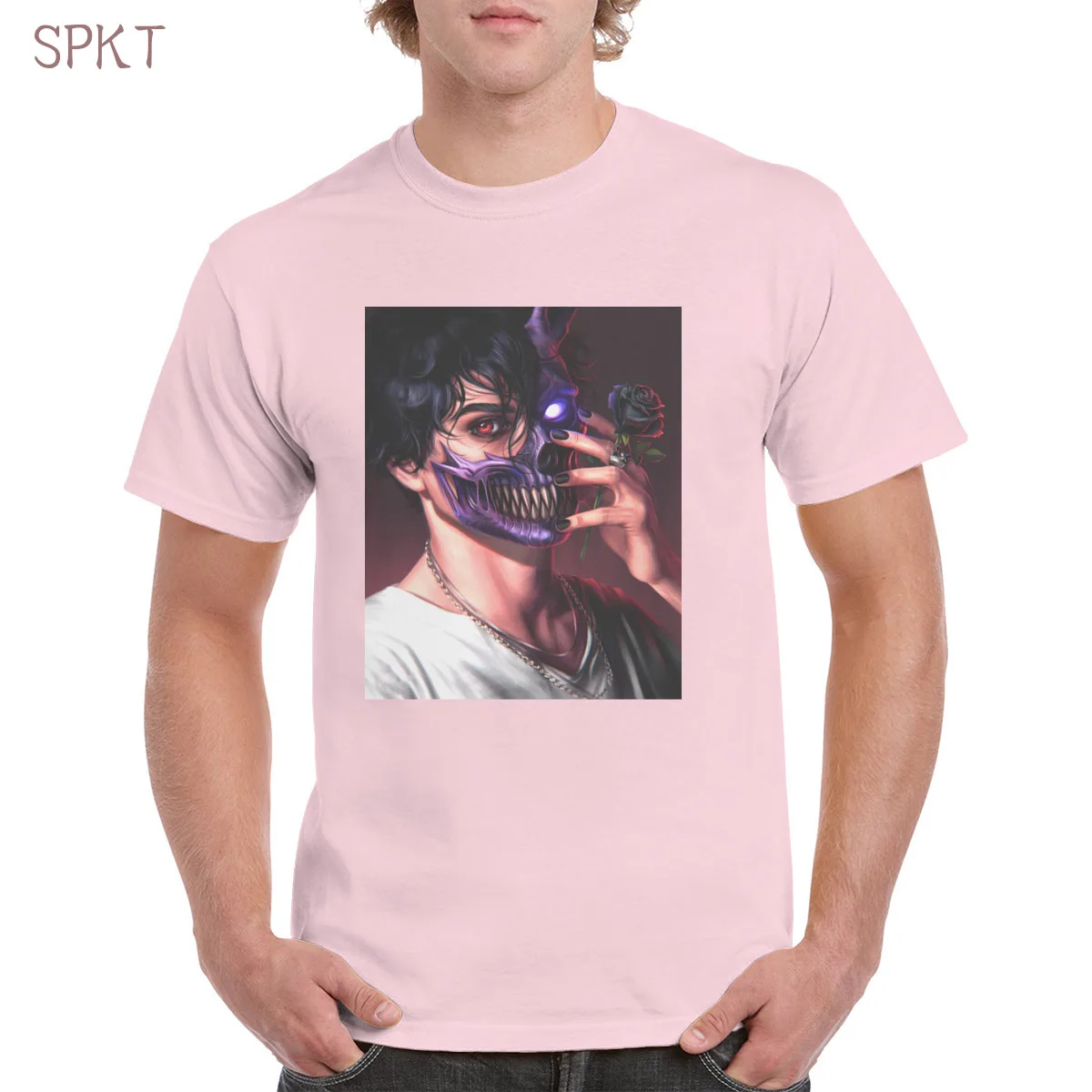 

Corpse Husband Mask Gothic Fangs t shirt Top Soft Oversized Cotton Tee Female/Man T-Shirt Weird