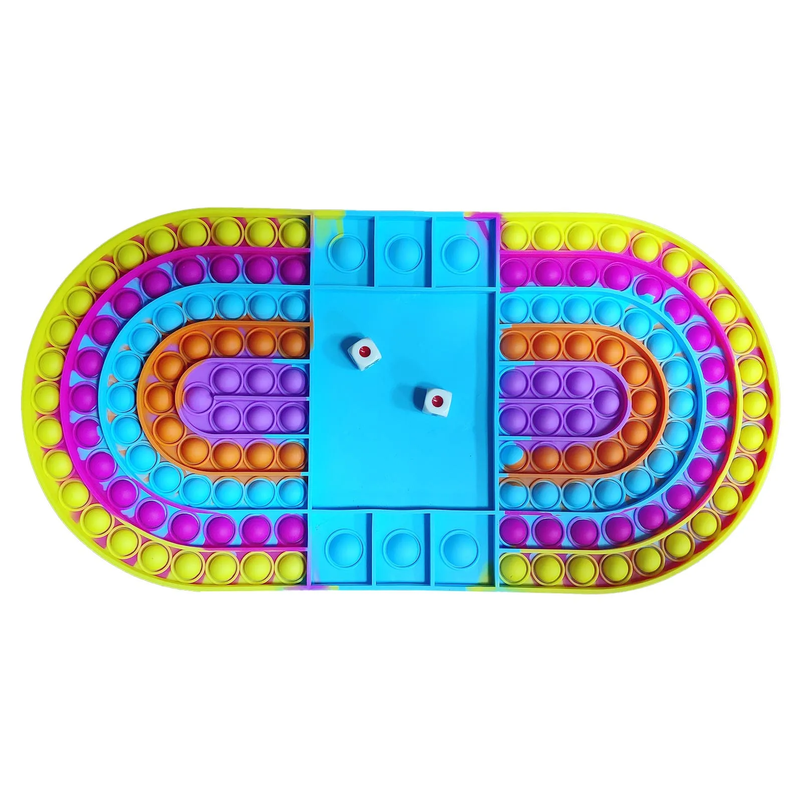 

Big Game Fidget Toy Rainbow Chess Board Push Bubble Fidget Sensory Toys for Parent-Child Time Interactive Game Toy