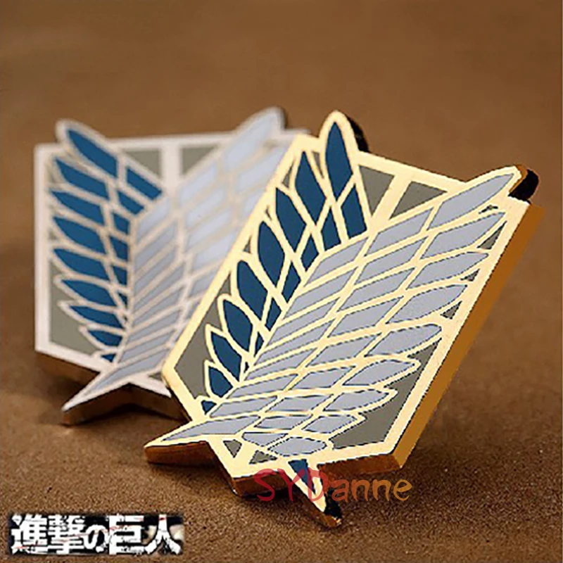 

Attack on Titan Brooch Pin Wings of Liberty Freedom Scout Regiment Legion Survey Recon Corp Eren Badge Anime Props Costume