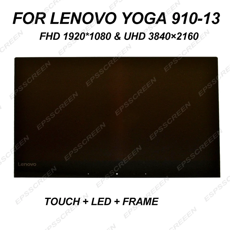 Оригинальный сенсорный ЖК-экран для Lenovo Yoga 910-13IKB 80VF 14 дюймов в сборе UHD 5D10M35107 и FHD