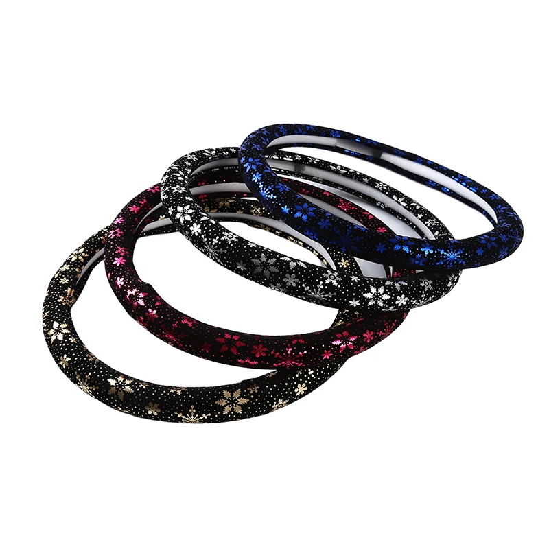 

Car Steering-wheel Covers Car Steering Wheel Cover Shiny Snowflake Car Accessories Universal