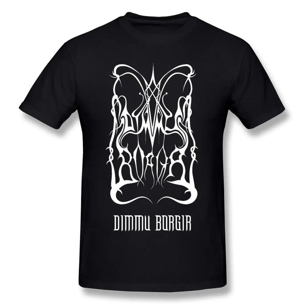 

Men's Dimmu Borgir Death Metal Band Logo T-Shirt Black 2018 Brand T Shirt Homme Tees Cartoon Hip Hop Shirt