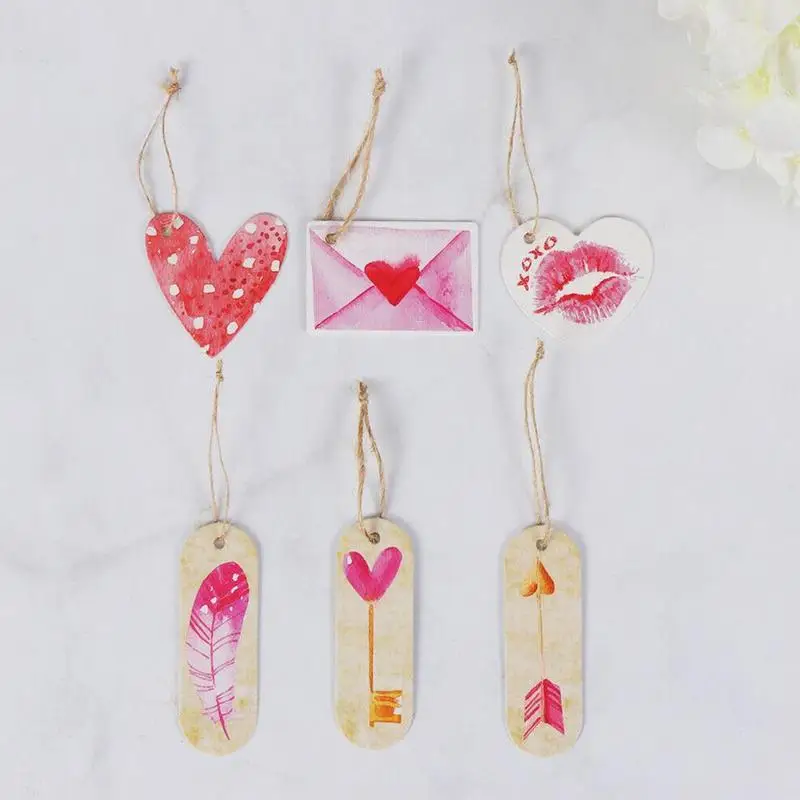 

Heart Kraft Paper Hang Tags DIY Love Letter Price Label Tag Decorating Valentine's Day Packaging Gift
