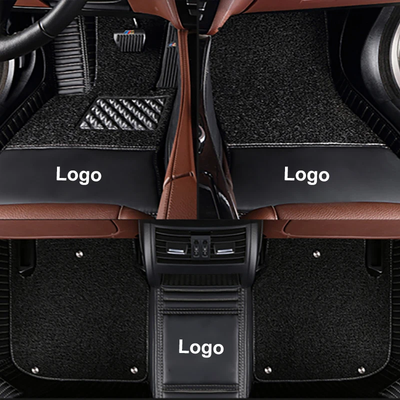 Black Изготовленный На Заказ автомобильный коврик специально для Volkswagen Golf 4 5 6 7 MK4 MK5 MK6 MK7 Passat CC Touran UP всепогодные коврики - Название цвета: Black