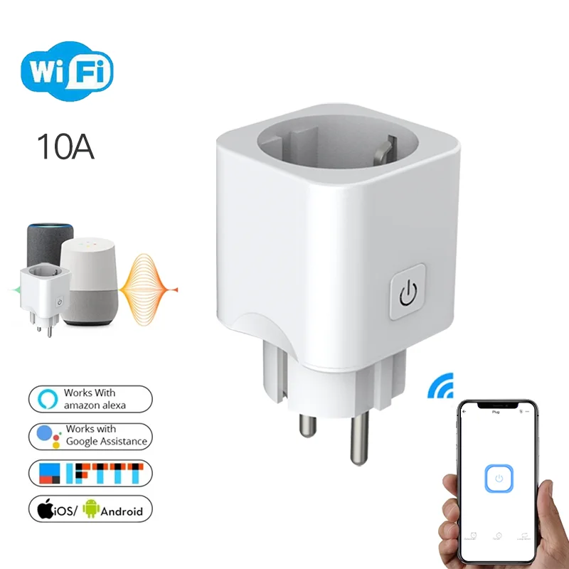 Умная розетка Lonsonho eWeLink Wi-Fi 10 А 220 В беспроводная работает с Alexa Google Home |