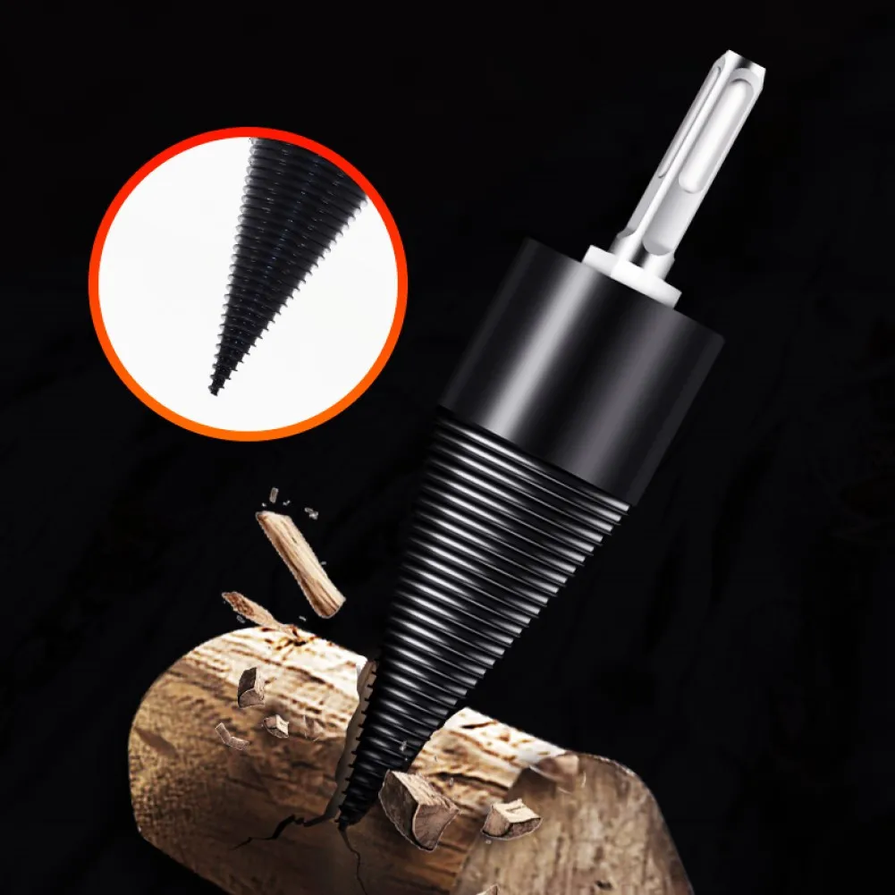 

32/42mm Wood Splitter Drill Bit Twist Firewood Splitting Drill Screw Cones Splitting Bit Electric Hammer Percussion Split Drill