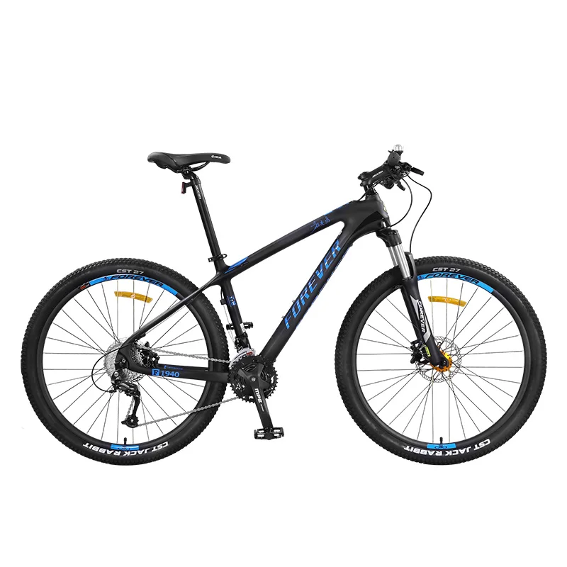 27.5 Inches Mountain Bike Male Carbon Fiber Frame Double Disc Brake Spring Fork Suitable For 162-195cm |