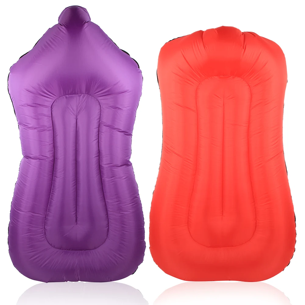

Foldable Outdoor Inflatable Mattress Camping Sleeping Pad Hiking Single Moisture-proof Mat with Bag Camping Inflatable Bed
