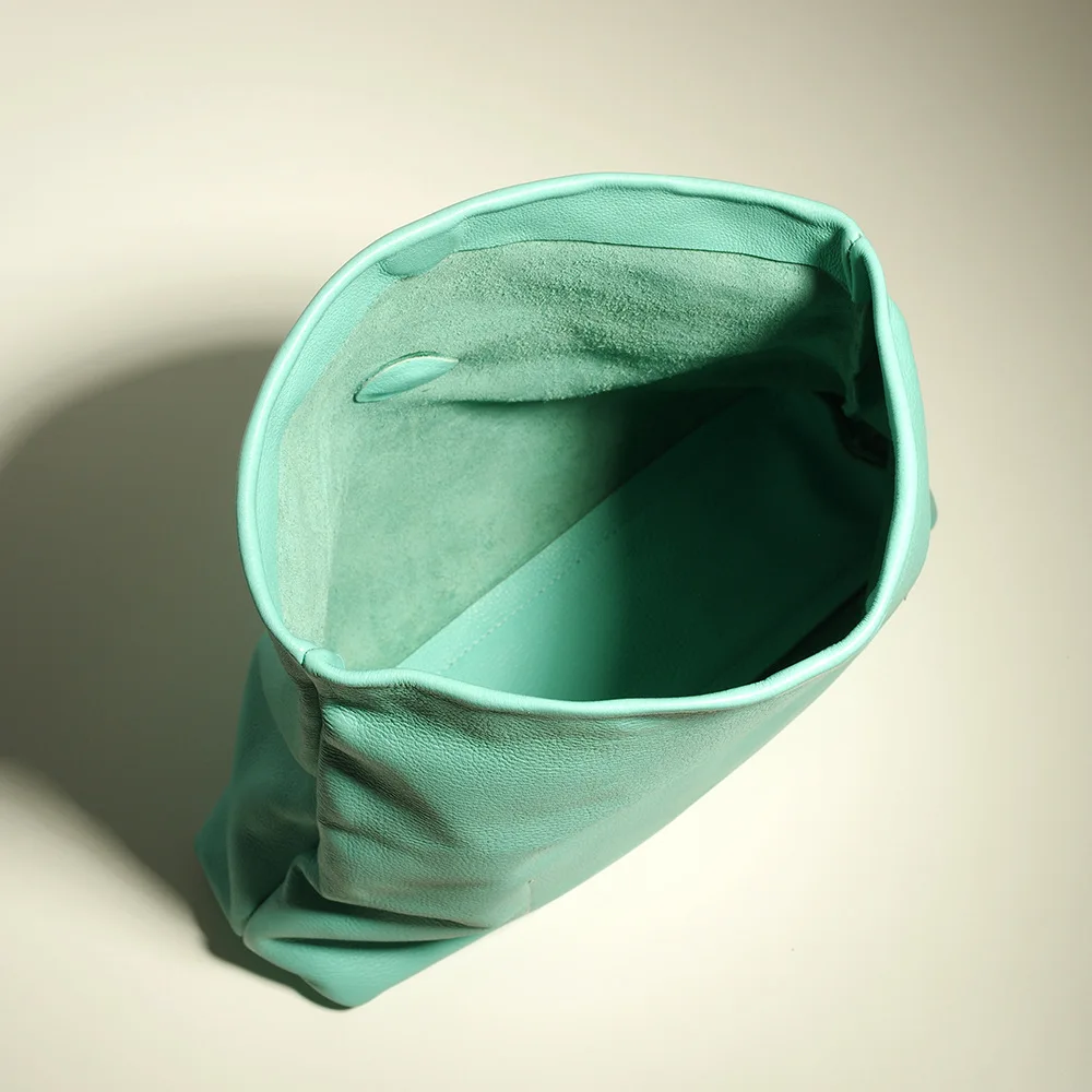 Женская сумка из натуральной кожи Мягкий Складной дневной клатч кошелек конверт