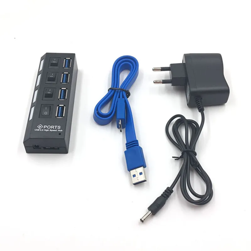 4Port Micro USB Hub3.0 Splitter for Tablet Laptop Computer Notebook High Speed 480Mbps 30 Hub LED with ON/OFF Switch | Безопасность и