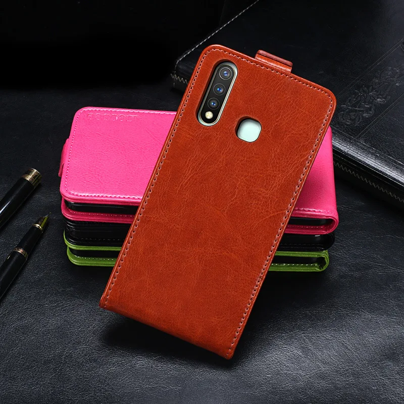 

Чехол-книжка для Vivo Y19, деловой чехол из искусственной кожи, чехол для телефона Vivo Y19, аксессуары