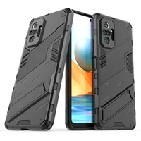 rugged armor pc phone case for xiaomi 10s for redmi note k40 10 pro max 4g 5g fashion shockproof kickstand protection back cover