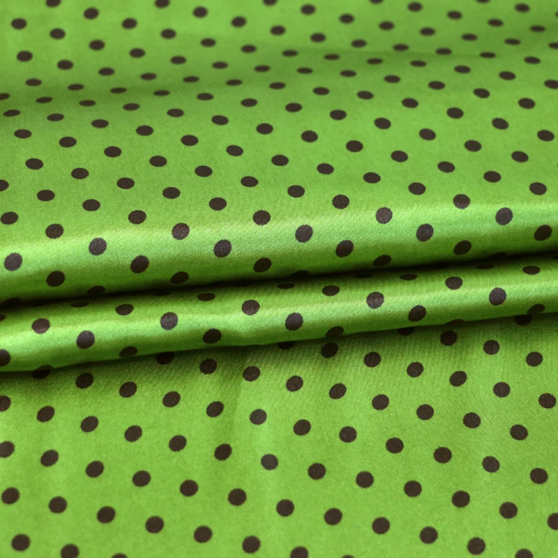 Per Meter, niedliches Polka-Dots-Material, Satin, Charmeuse, weicher Mantel, Futter, Schal, DIY-Stoff – Detail 31