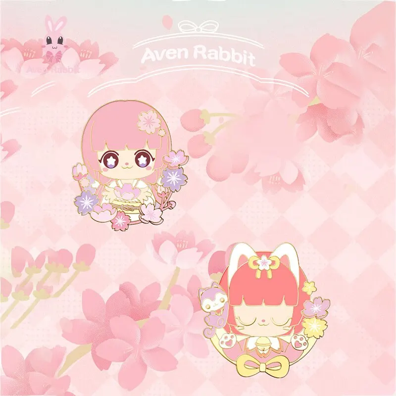 

Exquisite flower language metal badge blind box toy guessing bag Caja Ciega blind box girl toy kawaii fashion home decoration