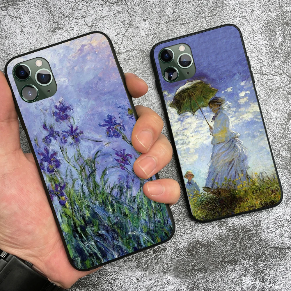 Мягкий силиконовый чехол для телефона Monet с подсолнухами пейзажем