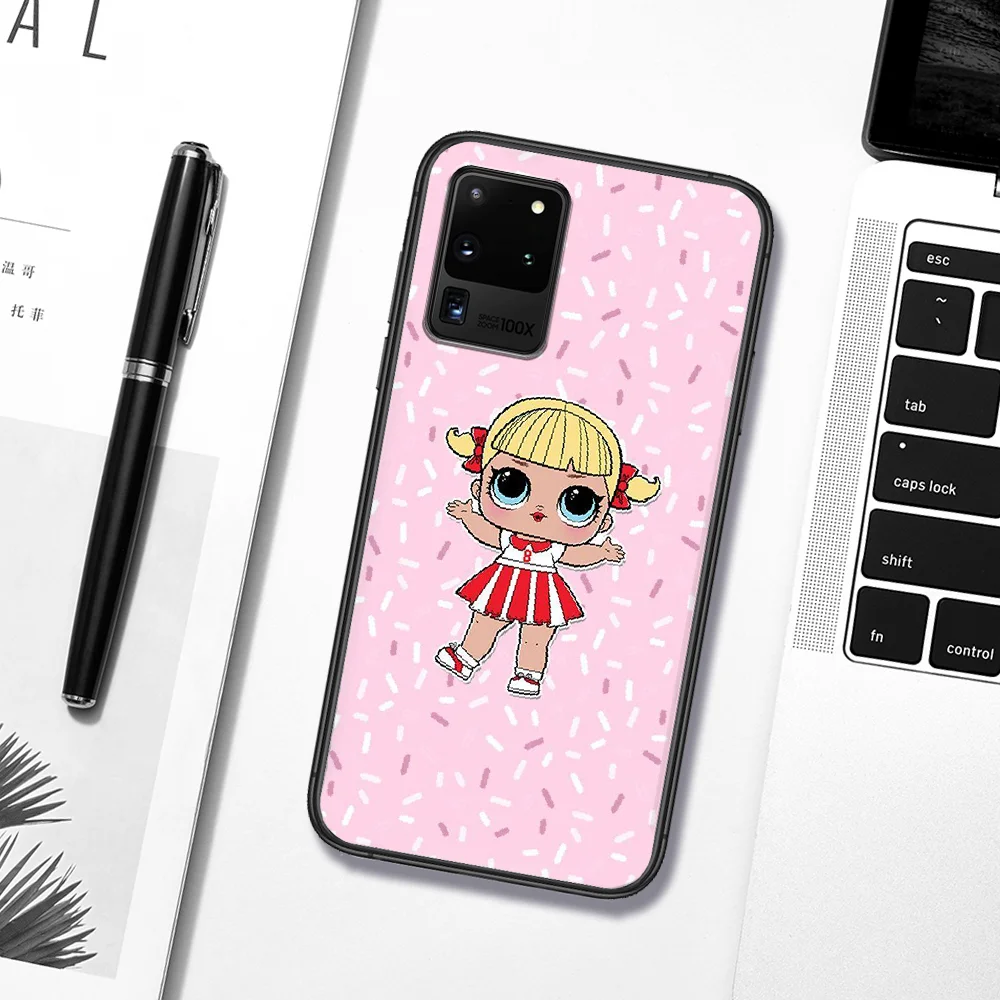 

Cartoon LOL Dolls Girls Phone Case For Samsung Galaxy S 6 7 8 9 10 E 20 UITRA FE 21 Edge Note 8 9 10 Plus black Shell Soft Funda