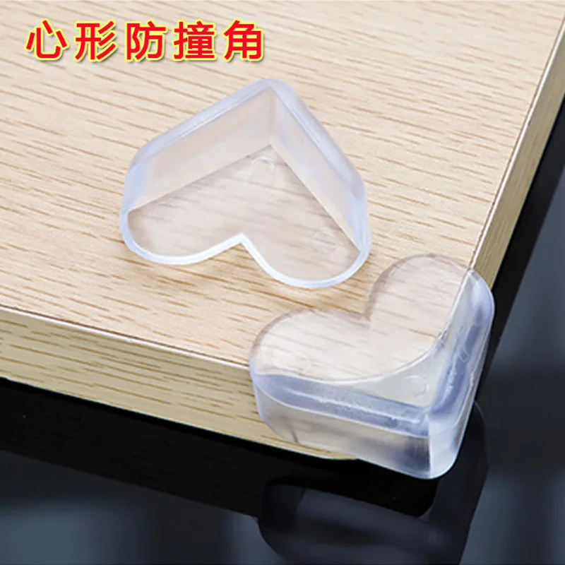 Детский прозрачный бампер в форме сердца толстый правый угол защитный уголок для