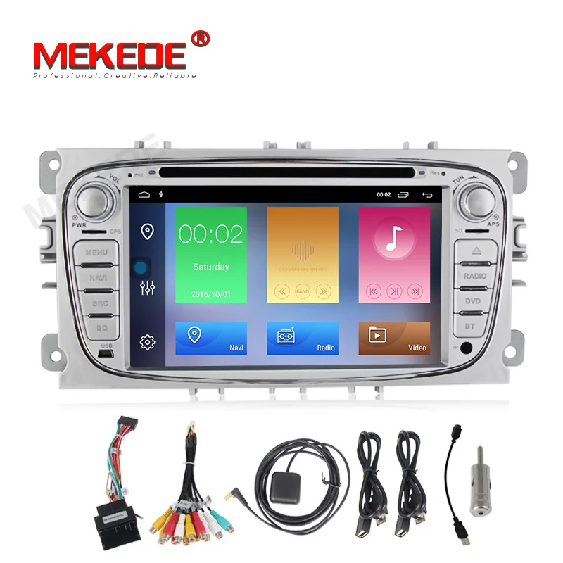 Автомобильный DVD-плеер MEKEDE Android 10 0 2 + 32 ГБ DSP GPS-навигация для Ford Focus Mondeo Galaxy с аудио