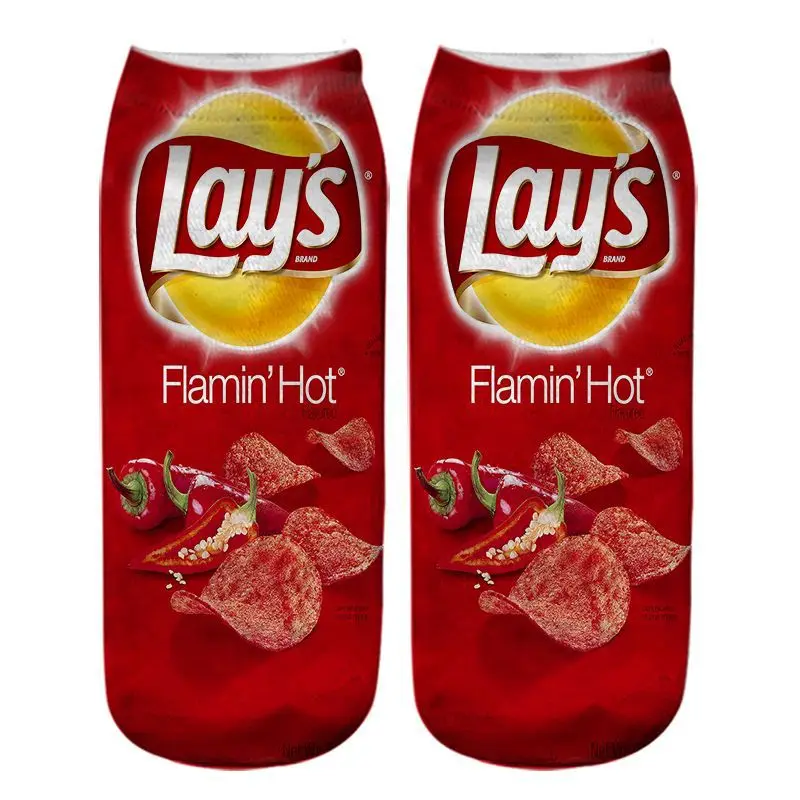 Оригинальные забавные мужские носки Хлопковые женские модные до щиколотки с 3D