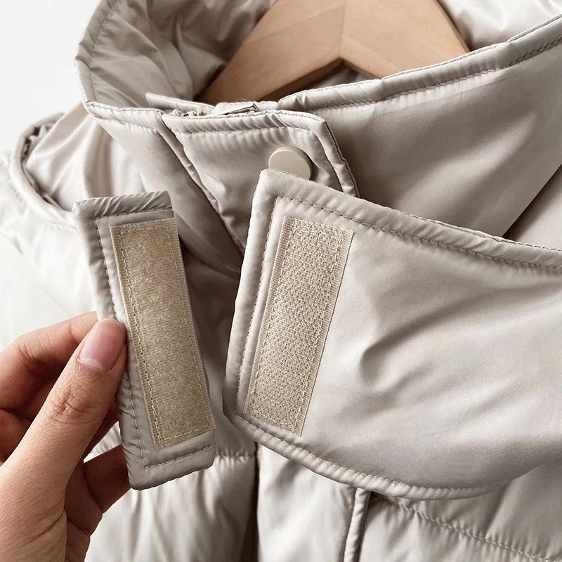 Пальто женское зимнее с длинным рукавом ветрозащитное теплое приталенное