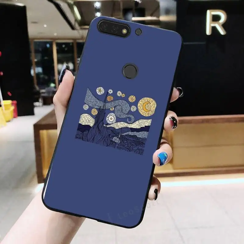 

beautiful van gogh oil art Phone Case For huawei honor 10i 10 lite 8x 9x 20 30 v30 pro mate 20 30 40 lite pro coque
