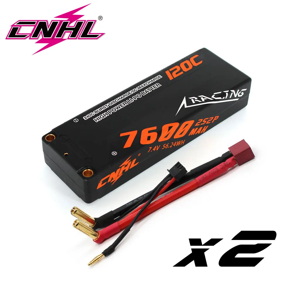 CNHL Racing 2S 7.4V 7600mAh 120C Lipo Hard Case