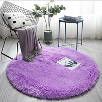 plush round carpet modern living room 2021 decor tie dye gradient color fluffy mat children bedside floor rug bay window cushion