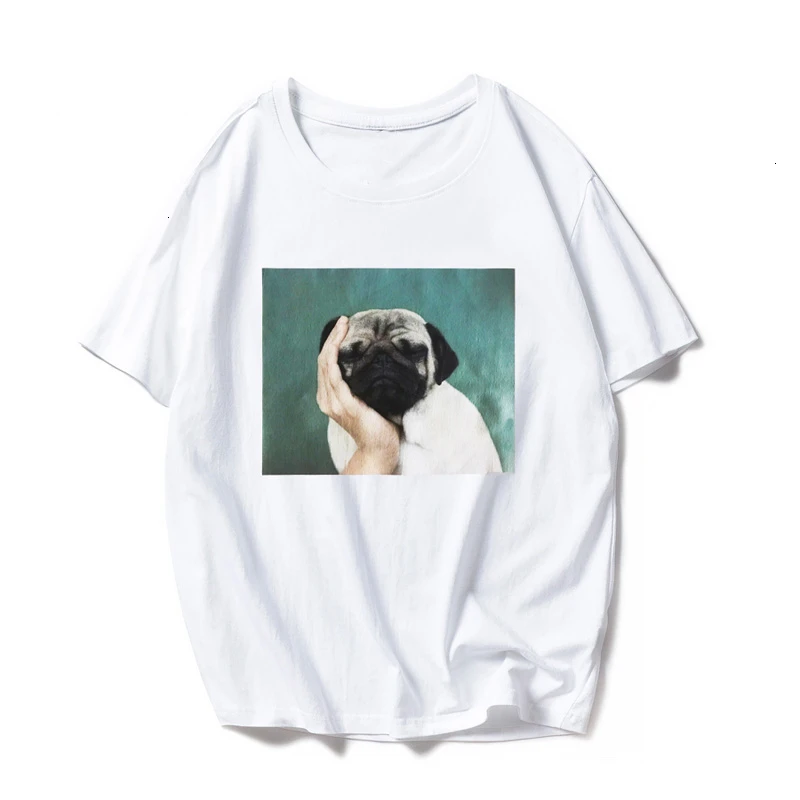 Популярная футболка для собак Женская Эстетическая винтажная хлопковая одежда с