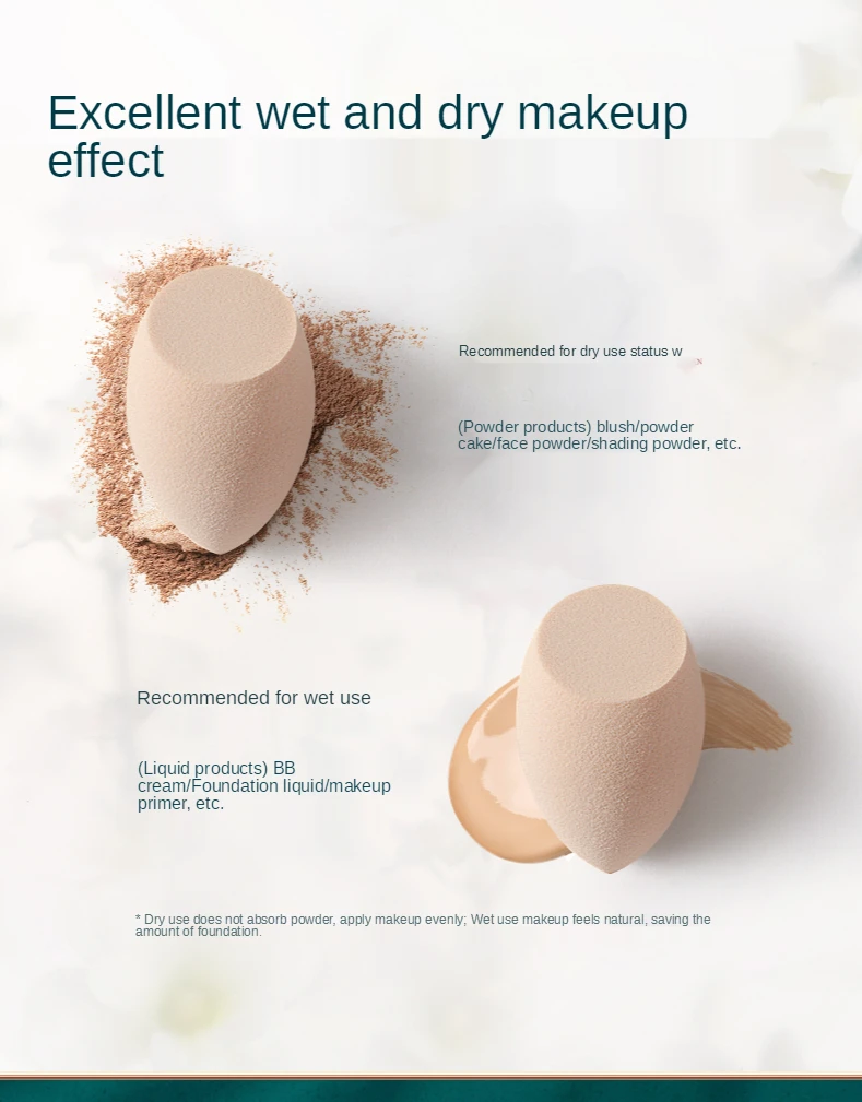 

Huaxizi Cosmetic Egg/Sponge Blender Gourd Smear-Proof Makeup Wet and Dry Powder Puff Cotton Puff