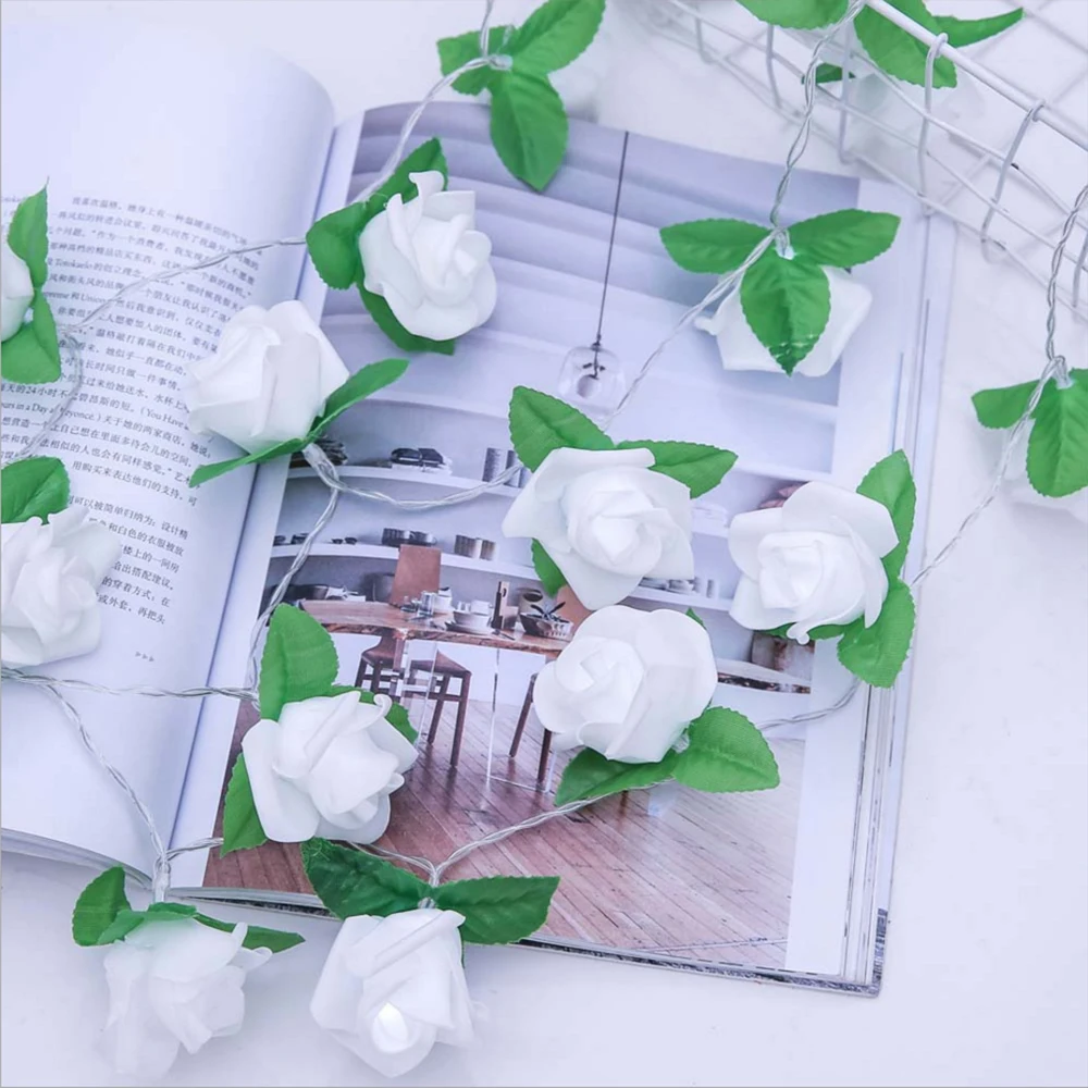 Роза светодиодный светильник s цветок фея струнный 20 ламп на батарейках ночной