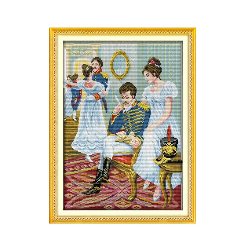 

Dancing party cross stitch kit beauty people count printed 18ct 14ct 11ct hand embroidery DIY handmade needlework supplies bag