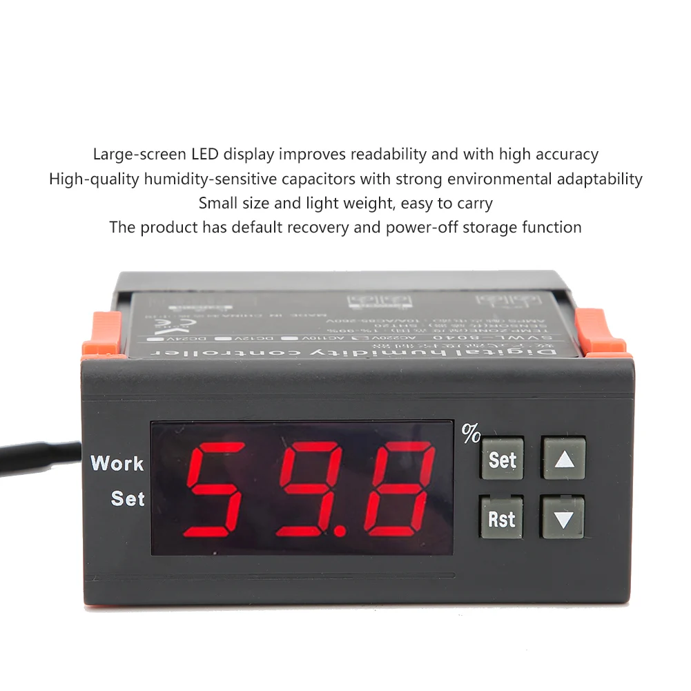 Цифровой контроллер влажности высокой точности со светодиодным экраном для