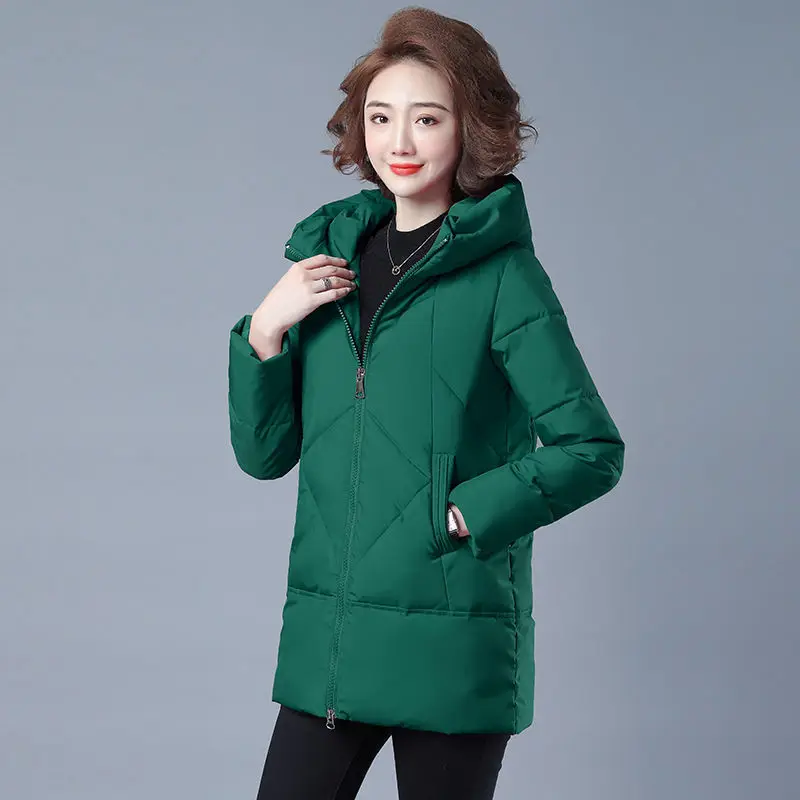 

Новинка 2021, зимняя стеганая куртка, женское плотное хлопковое пальто, женская облегающая теплая куртка средней длины, женская одежда