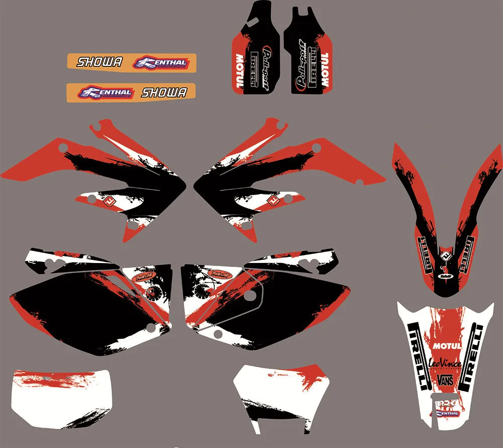 6 видов стилей графика фоны наклейки для HONDA CRF 250X CRF250X 2004 2005 2006 2007 2008 2009 2010 2011 2012 2014