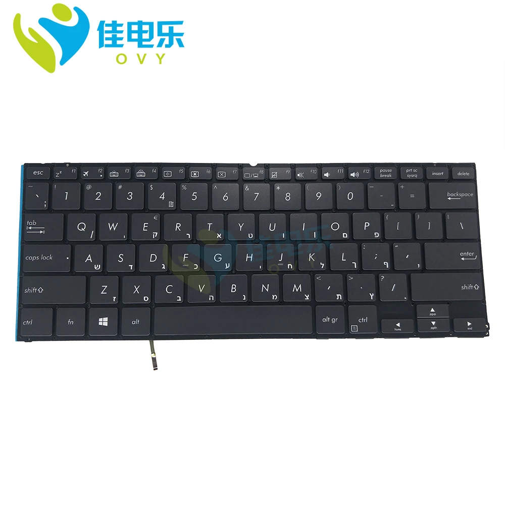 Новая клавиатура UX370 для ASUS ZenBook Flip S ux370ua HE Иврит Клавиатура для ноутбука с подсветкой 0KNB0-2604HE00 0KNB0-2603HE00 ASM16N2