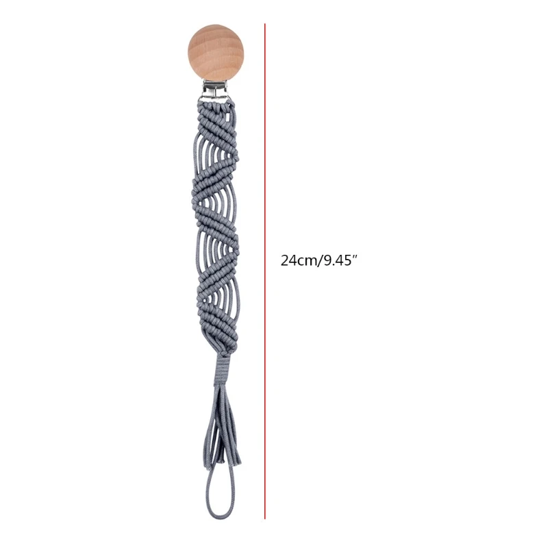 

Baby Pacifier Clips Woven Cotton Rope Pacifier Chain Infant Nipple Soother Chain Clips Dummy Holder Nipple Clip
