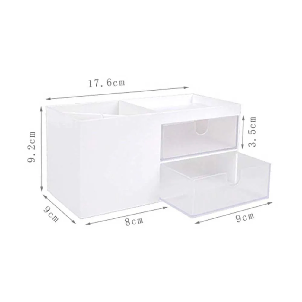 

Plastic Makeup Organizer Drawer Jewelry Storage Box Cosmetic Brush Pen Holder make up organizer rangement maquillage