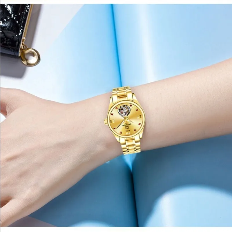 2019 новые модные женские часы люксовый бренд карнавальный Скелет автоматические