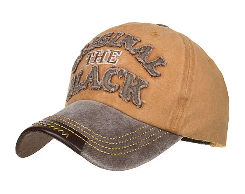 

Korean version men's baseball cap spring and autumn fashion outdoor cowboy cap casual letter black cloth sun hat