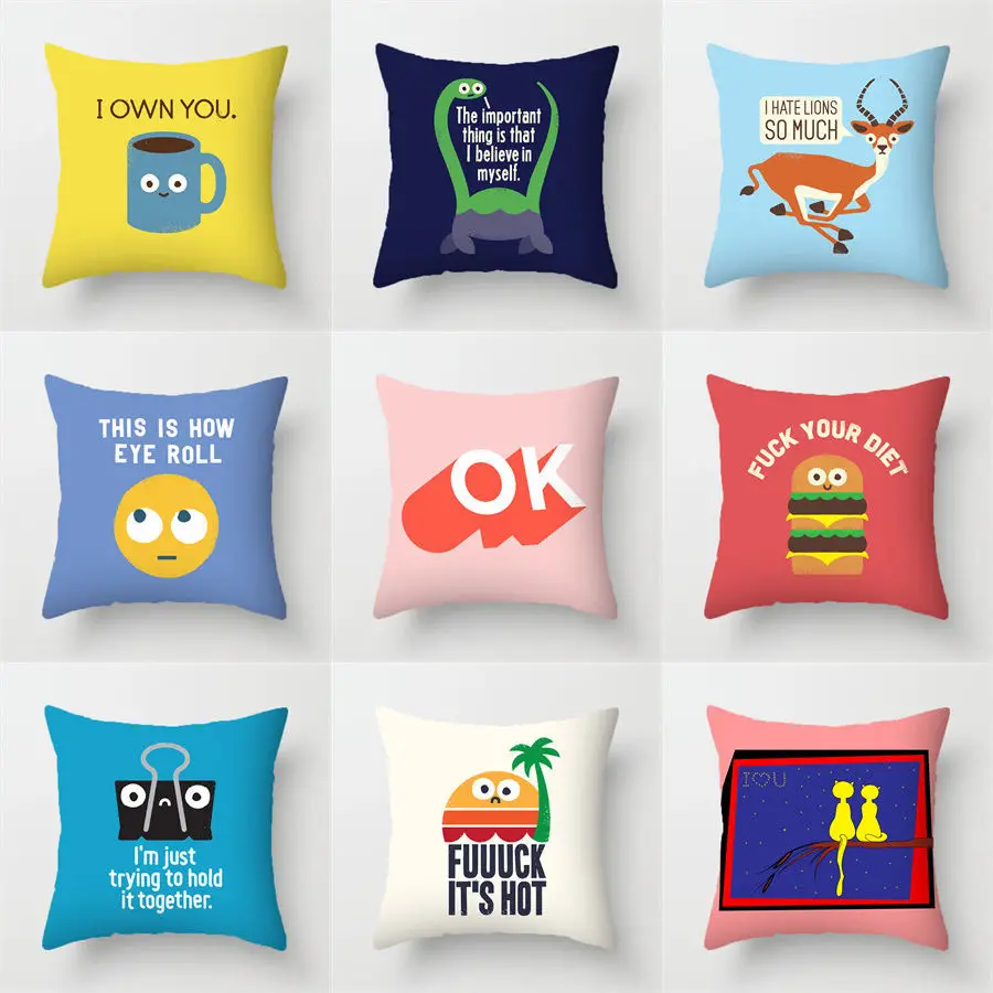 

Nordic Yellow Geometric Pillowcase Simple Sofa Cushion Modern Living Room Ins Modern Bay Window Warm Color Cushion Without Core