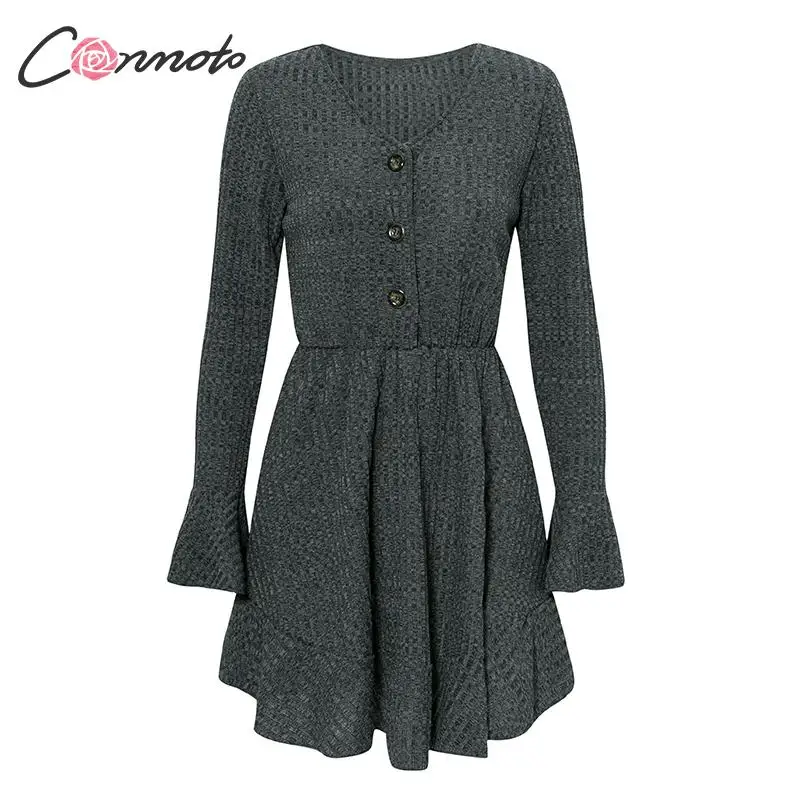 Conmoto Повседневные Вечерние трикотажные платья свитера женское платье 2019 зимние