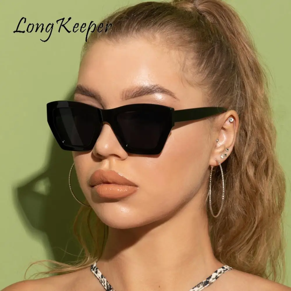 Small Rectangle Sunglasses Women Men Retro Narrow Frame Leopard Vintage Square Sun Glasses Female Punk Cat Eye Eyewear Oculos best sunglasses for big nose