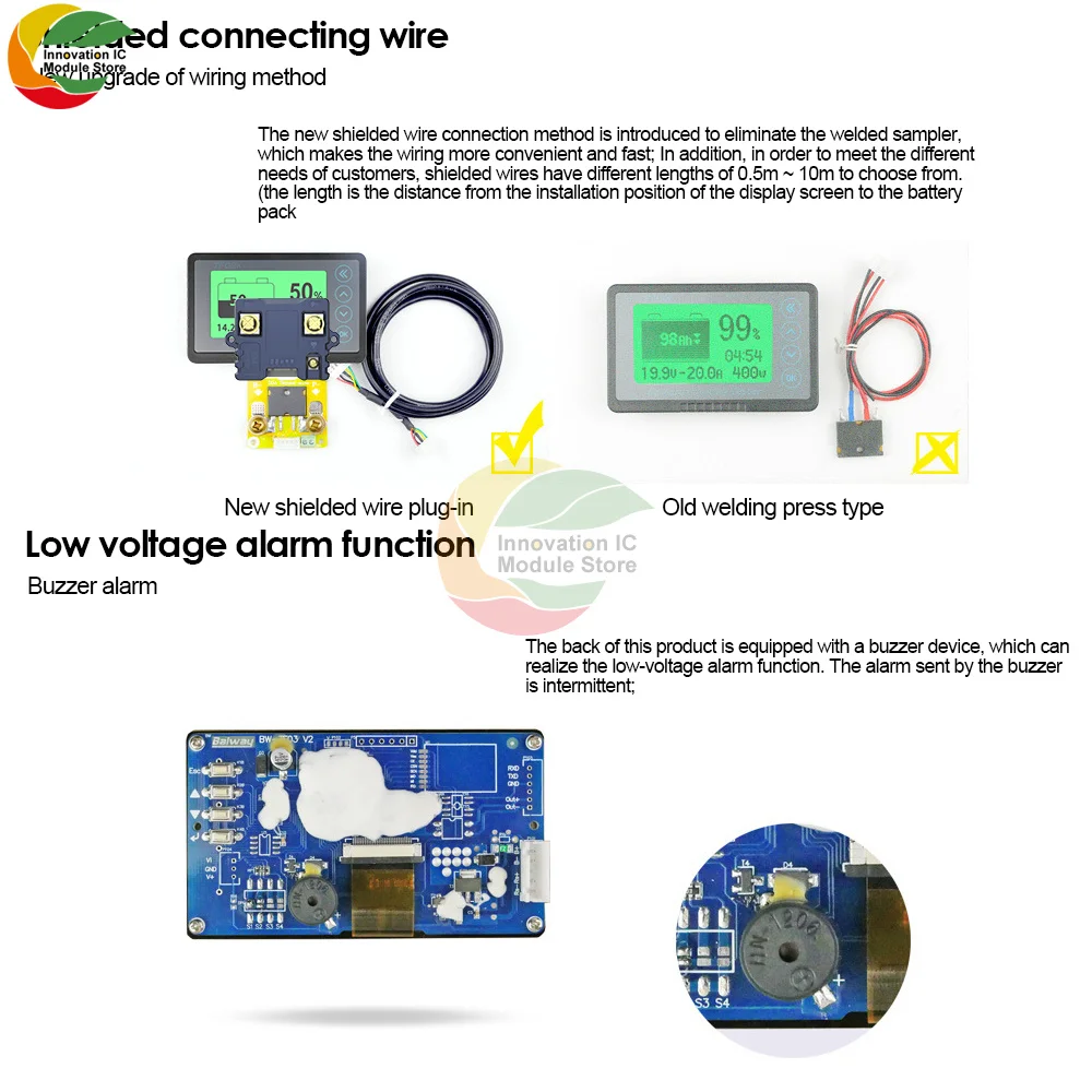 Счетчик кулонов TF03K с корпусом вольтметр цифровым дисплеем детектором емкости
