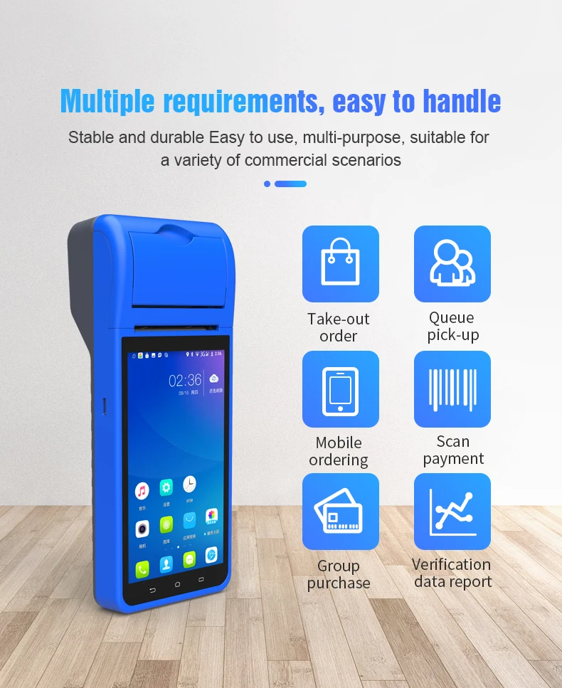 Ручной умный PDA Android 8 1 pos терминал 1D 2D сканер штрих кода WiFi 5G интернет Bluetooth GPS